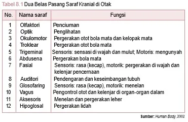 12 pasang saraf kranial