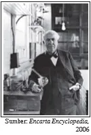 Thomas Alva Edison penemu bohlam lampu yang tidak takut gagal dalam usahanya.