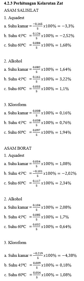 perhitungan kelarutan zat