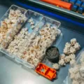 Seseorang sedang menguji switch keyboard mekanikal di atas meja kerja yang rapi